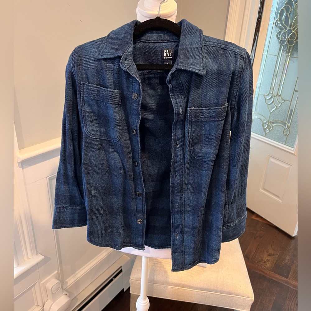 Boys plaid button down size small